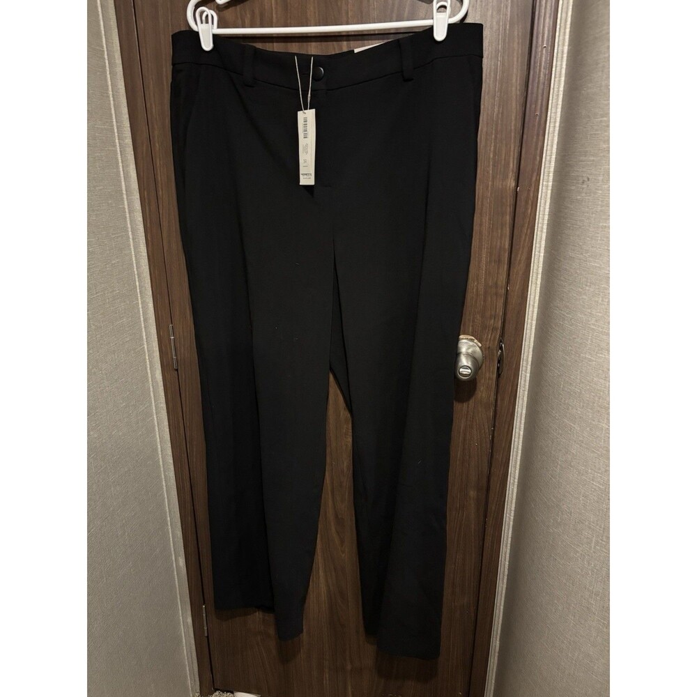 Chico's Black Label Wide Leg Pant Black Size 3R/16R New With Tags